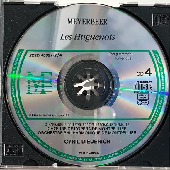Meyerbeer Les Huguenots 4 CD set Opera Erato 2292-45027-2 Musifrance - Picture 5 of 6